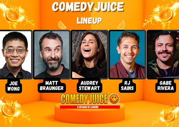 Image: Comedy Juice Featuring: Joe Wong, Matt Braunger, Audrey Stewart, and more!