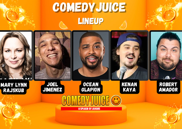 Image: Comedy Juice Featuring: Mary Lynn Rajskub, Joel Jimenez, Ocean Glapion, and more!