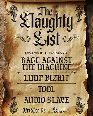 Image: RATM, Limp Bizkit, TOOL, Audio Slave Tributes - The Naughty List